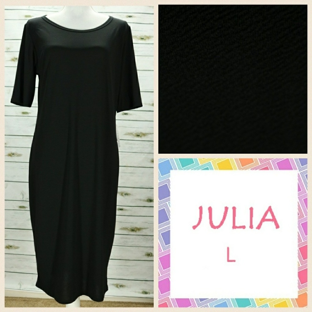 NWT LuLaRoe Julia (large) solid black